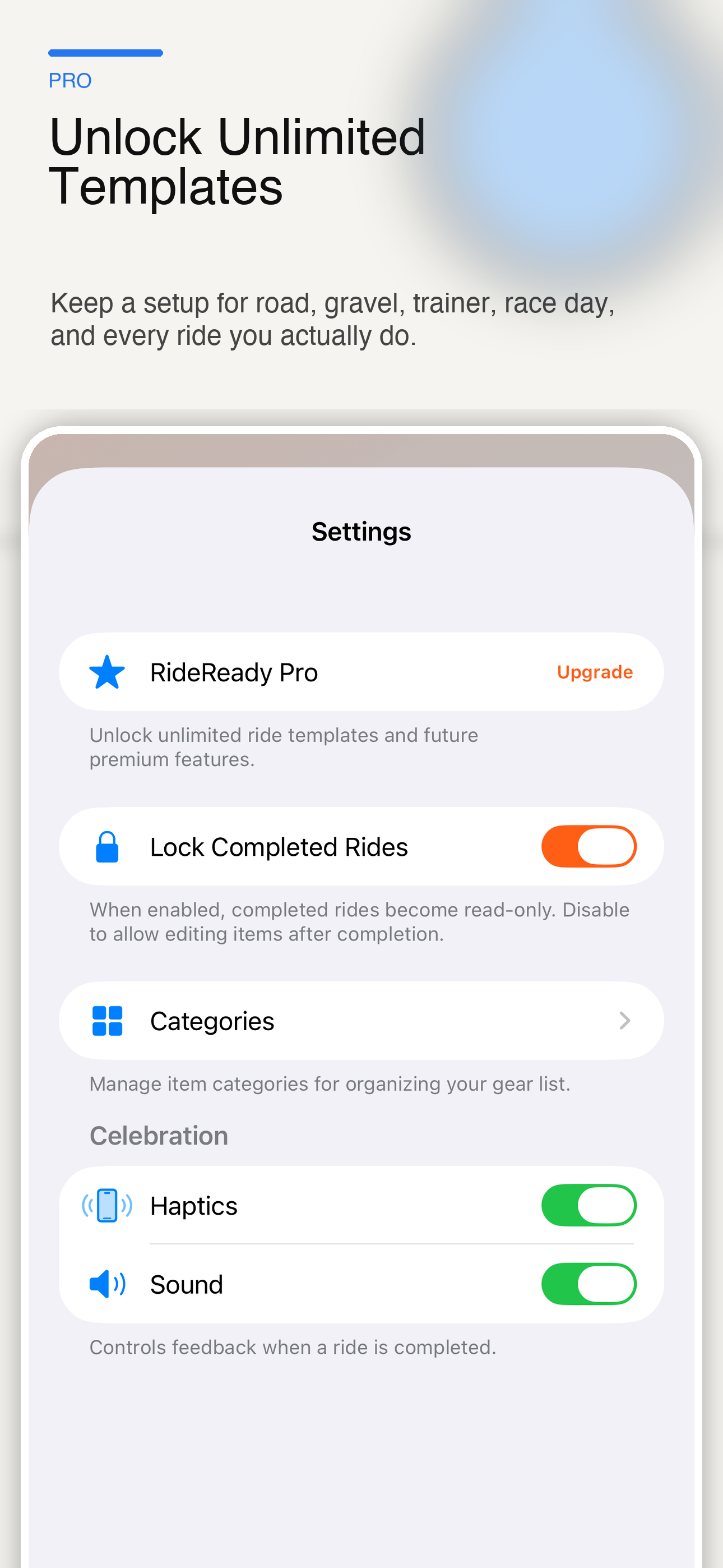 Customize settings and unlock Pro